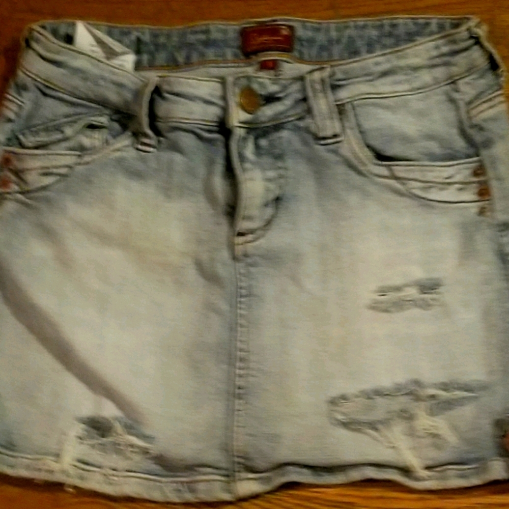 Denim mini skirt